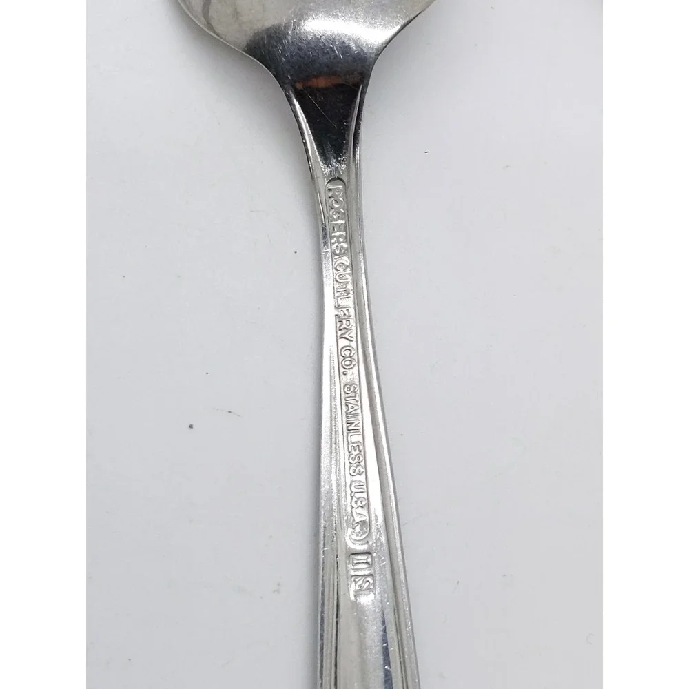 Rogers Lawncrest Flatware 4pc Silver Stainless Steel MCM Wheat Pattern Set